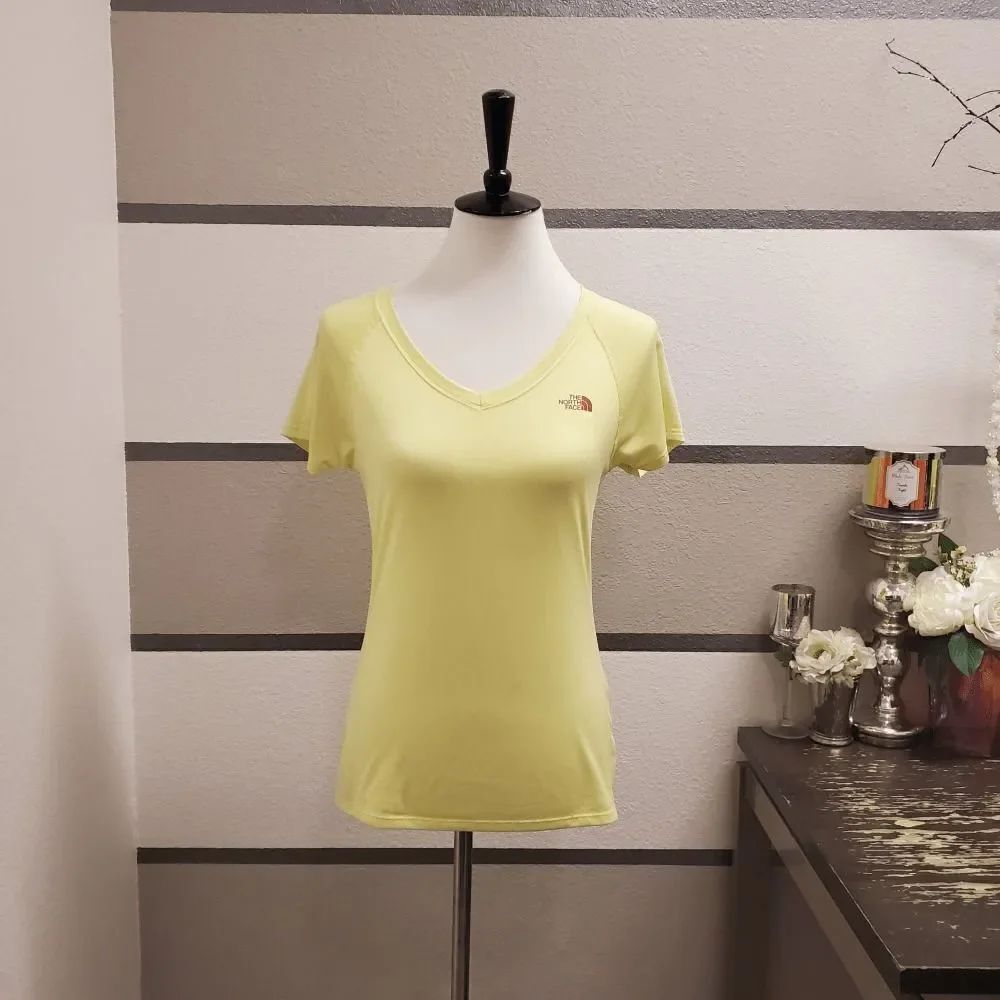 The North Face Yellow/Pink Tee. Size S.